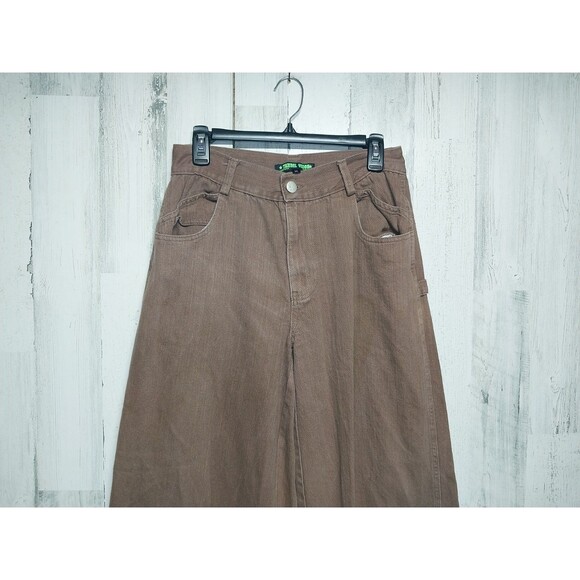 Tunnel Vision Medium Brown Baggy Jeans Embroidered - Picture 3 of 6